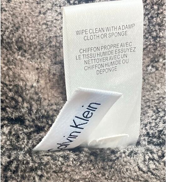 Calvin Klein Brown Leather Like Outer Jacket Coat Mens Large Polyester Filling - Picture 11 of 16